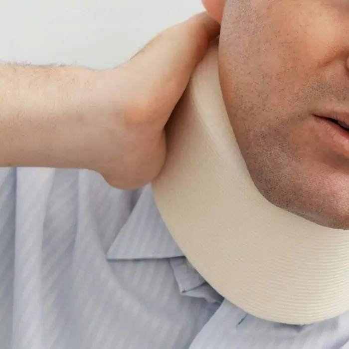 Use a neck collar